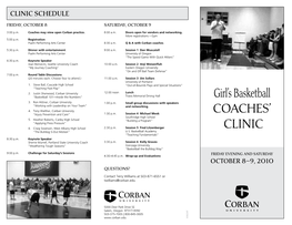 Girl's Basketball Coaches' Clinic