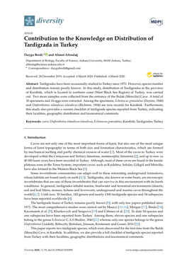 Contribution to the Knowledge on Distribution of Tardigrada in Turkey