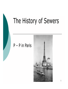 The History of Sewers