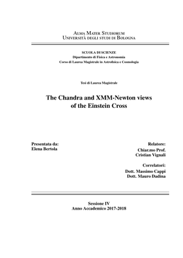 The Chandra and XMM-Newton Views of the Einstein Cross