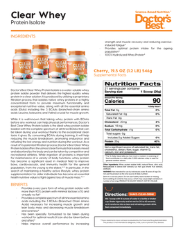 Clear Whey Protein Isolate