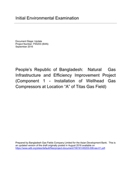Bangladesh Gas Fields Company Limited for the Asian Development Bank