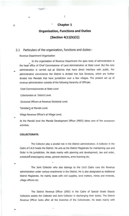 Chapter I Organisation, Functions and Duties Isection 4(1Xbxi)]