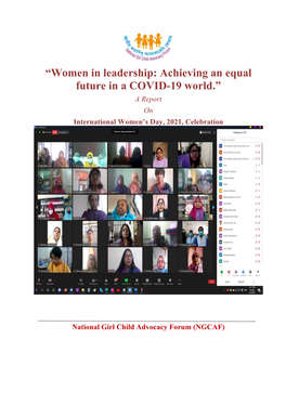 Comprehensive Report on IWD Celebration 2021