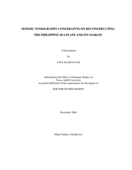 Seismic Tomography Constraints on Reconstructing