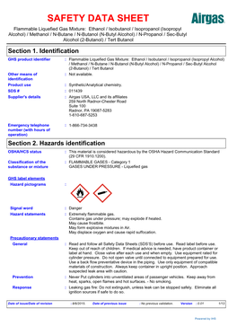 Safety Data Sheet