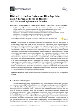 Distinctive Nuclear Features of Dinoflagellates with a Particular