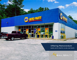 Offering Memorandum NAPA AUTO PARTS | 6.4% CAP RATE TABLE of CONTENTS