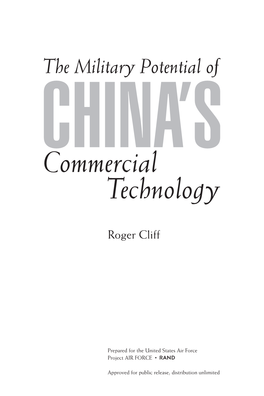 The Military Potential of China's Commercial Technology