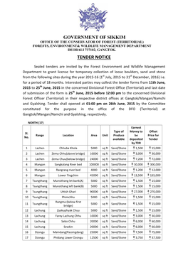 Tender Notice