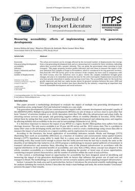 Effects of Implementing Multiple Trip Generating Developments