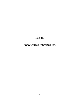 Newtonian Mechanics