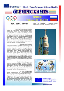 SOCHI February 07 - 23, 2014