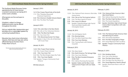 2015 Southeast Alaska Discovery Center Spring Schedule 2015 Southeast Alaska Discovery Center Spring Schedule