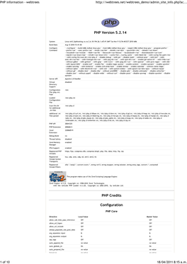 PHP Version 5.2.14