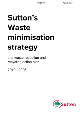 Sutton's Waste Minimisation Strategy