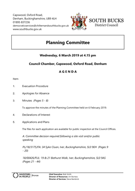 (Public Pack)Agenda Document for Planning Committee, 06/03/2019