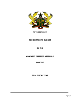 The Composite Budget of the Ada West District Assembly