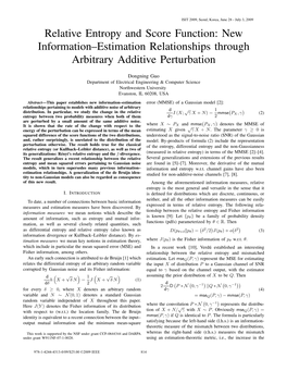 Relative Entropy and Score Function: New Information–Estimation Relationships Through Arbitrary Additive Perturbation