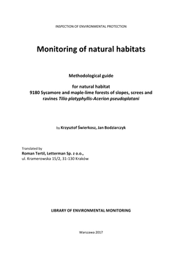 Monitoring of Natural Habitats