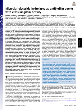 Microbial Glycoside Hydrolases As Antibiofilm Agents with Cross-Kingdom Activity