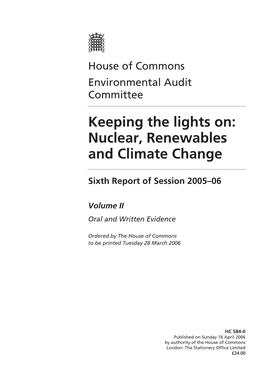 Keeping the Lights On: Nuclear, Renewables and Climate Change