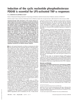 Induction of the Cyclic Nucleotide Phosphodiesterase PDE4B Is Essential for LPS-Activated TNF-␣ Responses