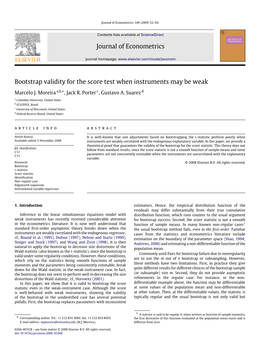Bootstrap Validity for the Score Test When Instruments May Be Weak