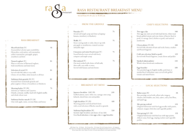 A3 Menu Breakfast & All Day Dinning