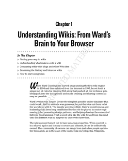 Understanding Wikis: from Ward’S Brain to Your Browser