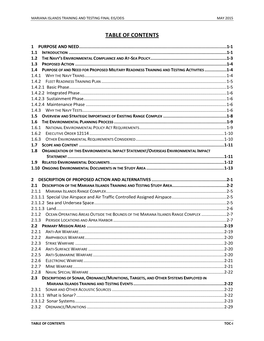 Table of Contents