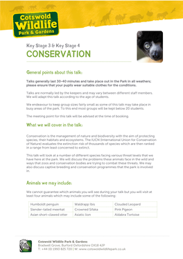 Conservation