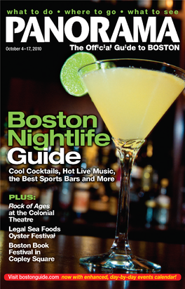 Boston Nightlife Guide œœ œVŽÌ>ˆÃ] œÌ ˆÛi ÕÃˆV] Ì I Iãì -«œÀÌÃ >ÀÃ >˜` œÀi