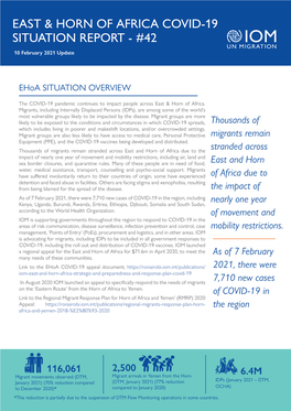 East & Horn of Africa Covid-19 Situation Report