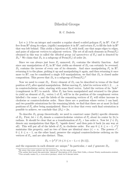 Dihedral Groups