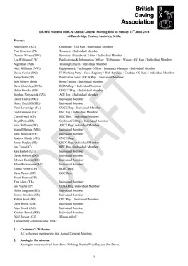 AGM Minutes 140615 DRAFT