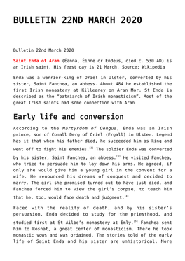 Bulletin 22Nd March 2020