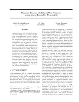 Gaussian Process Modulated Cox Processes Under Linear Inequality Constraints