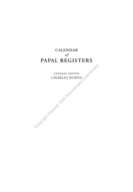 Papal Registers