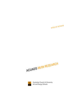 ACUADS 08/09 Research