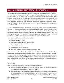4.4 Cultural and Tribal Resources