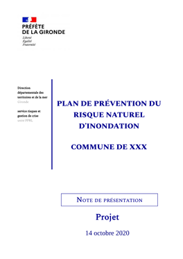 Note De Présenttation PPRI Agglomération Bordelaise