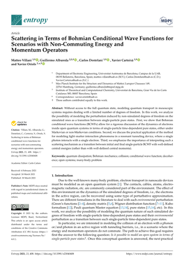 Scattering in Terms of Bohmian Conditional Wave Functions for Scenarios with Non-Commuting Energy and Momentum Operators