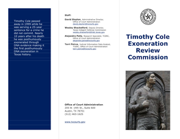 Timothy Cole Exoneration Review Commission