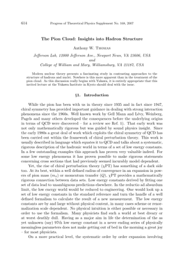 The Pion Cloud: Insights Into Hadron Structure