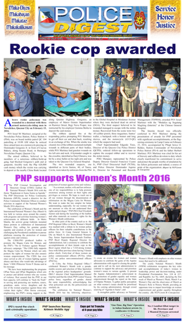 PNP Supports Women's Month 2016