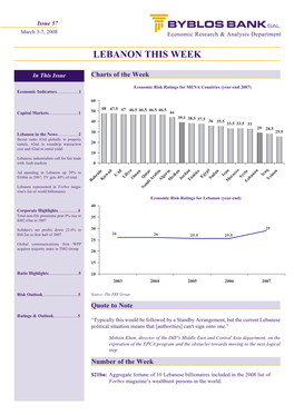 Lebanon This Week