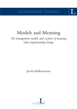 Models and Meaning