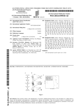 WO 2014/159510 Al 2 October 2014 (02.10.2014) P O P C T