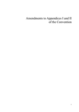 Amendments to Appendices I and II Adopted at Cop11